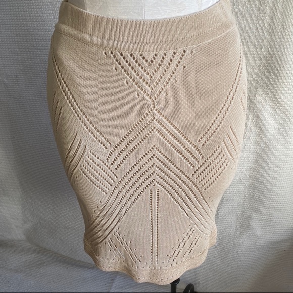 Celine Paris S Sexy Bodycon Boho Knit Pencil Skirt - Picture 6 of 8